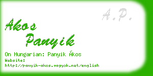 akos panyik business card