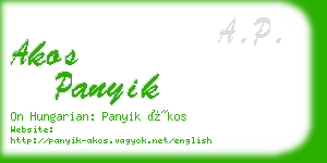 akos panyik business card